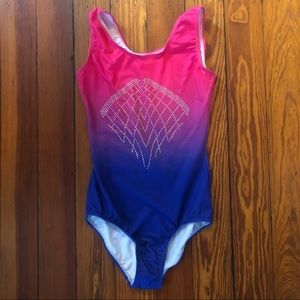Colorful gymnastics leotard